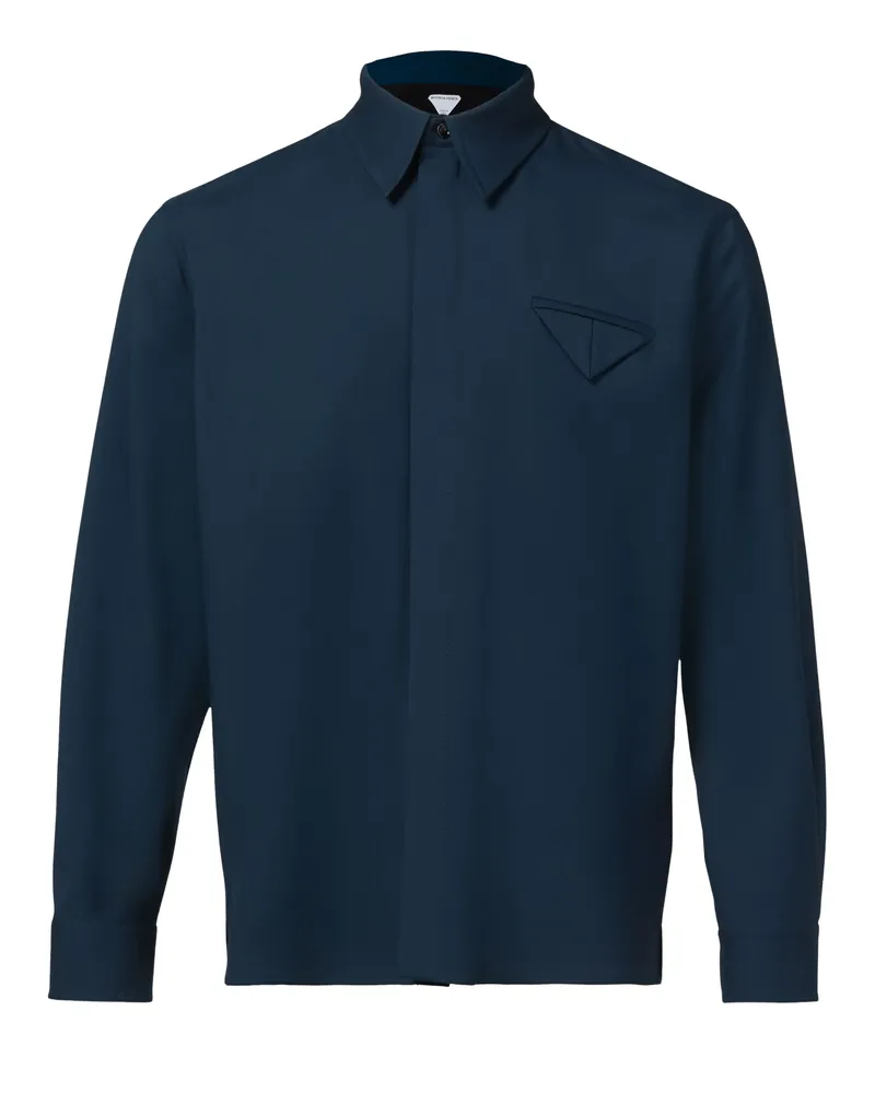 Bottega Veneta Hemd aus Wollserge 