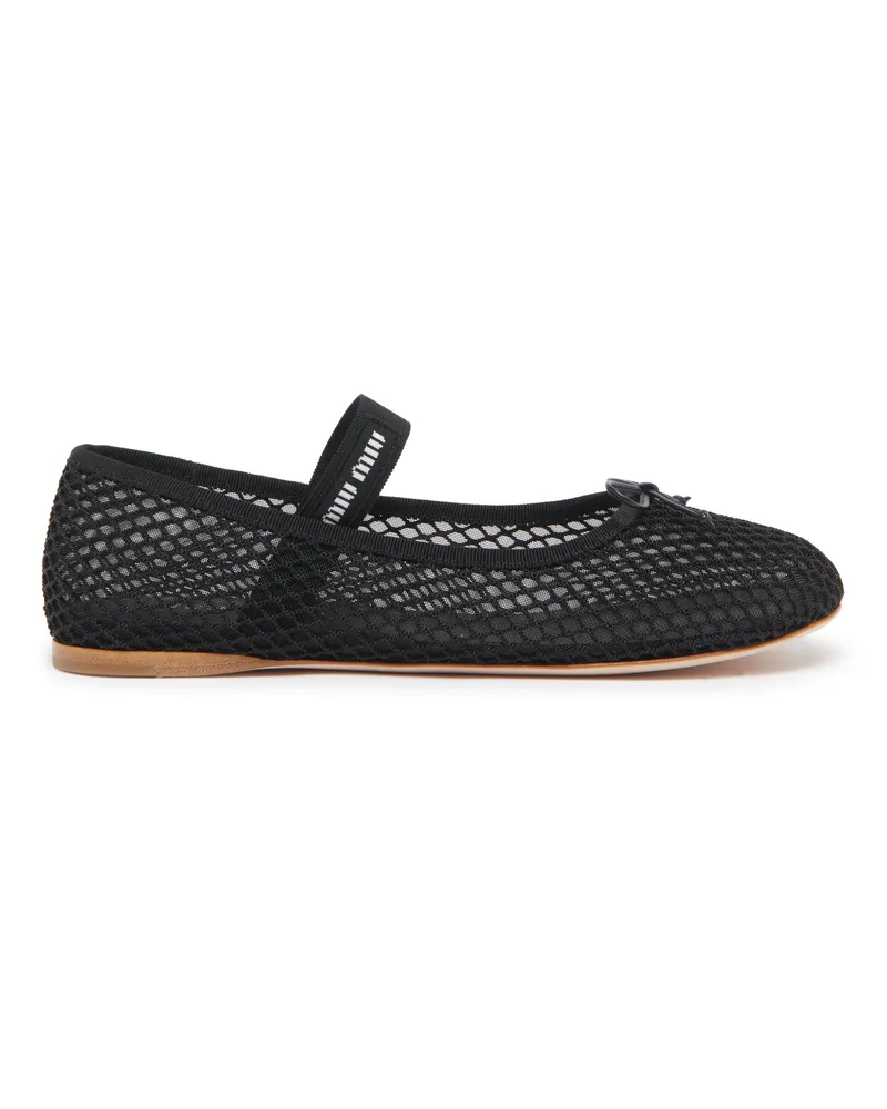 Miu Miu Ballerinas aus Netzgewebe 