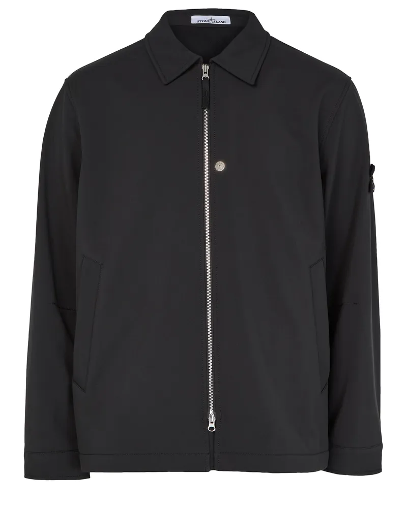 Stone Island Jacke mit Logoaufnäher 