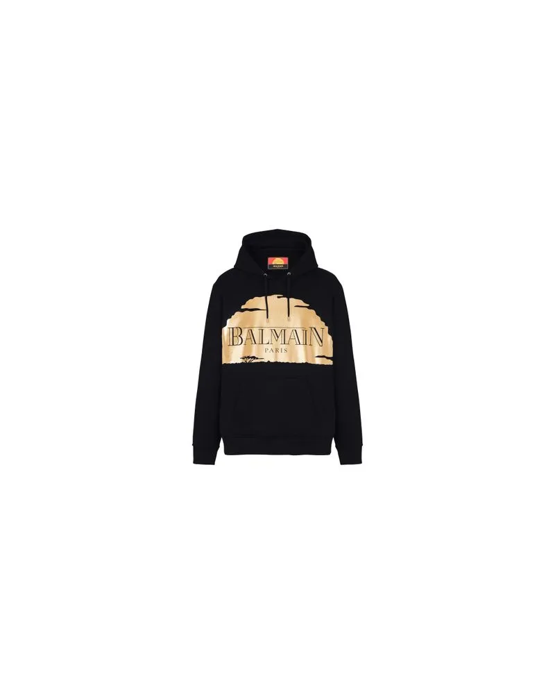 Balmain Disney X Balmain: König der Löwen - Hoodie mit Sunset-Druckmotiv Black