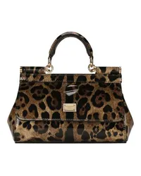 Dolce & Gabbana KIM DOLCE&GABBANA Kleine Tasche Sicily mit Leopardenprint Multicolor