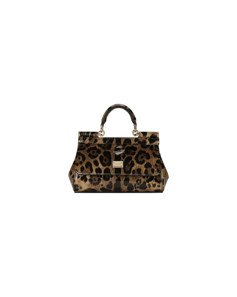 Dolce & Gabbana KIM DOLCE&GABBANA Kleine Tasche Sicily mit Leopardenprint Multicolor