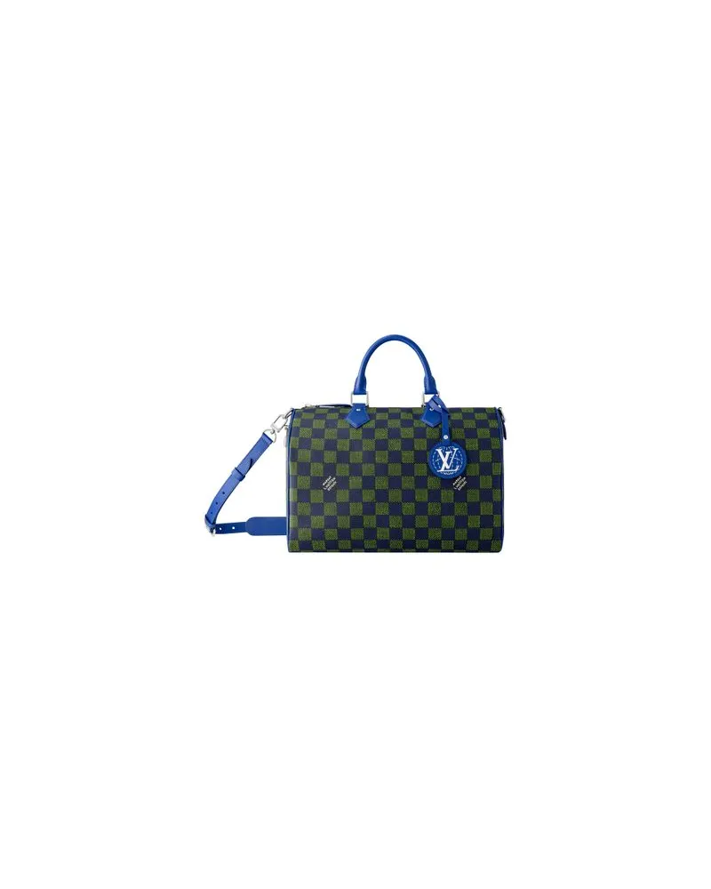 Louis Vuitton Gerader Mantel Blue
