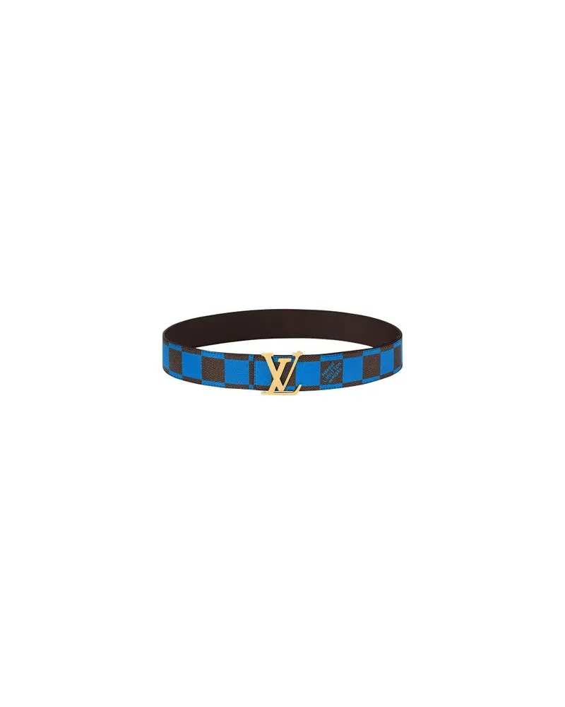 Louis Vuitton Gerader Mantel Blue