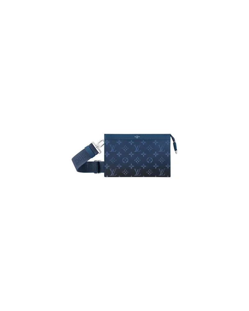 Louis Vuitton Gerader Mantel Blue