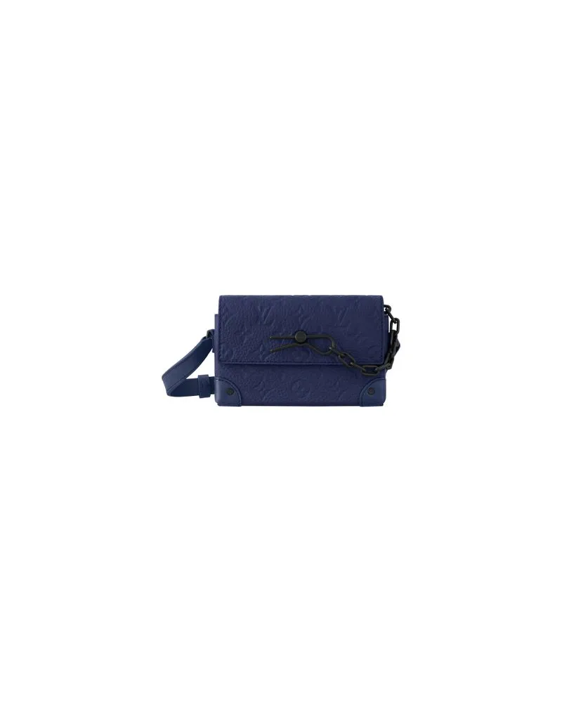 Louis Vuitton Gerader Mantel Blue