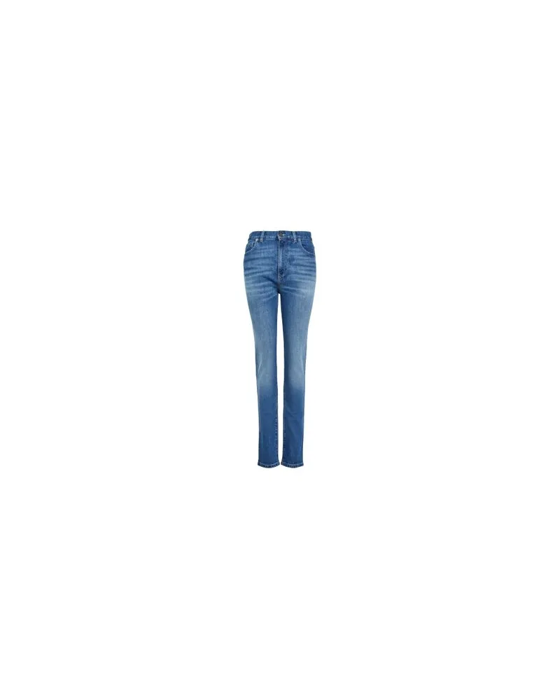 Louis Vuitton Gerader Mantel Blue