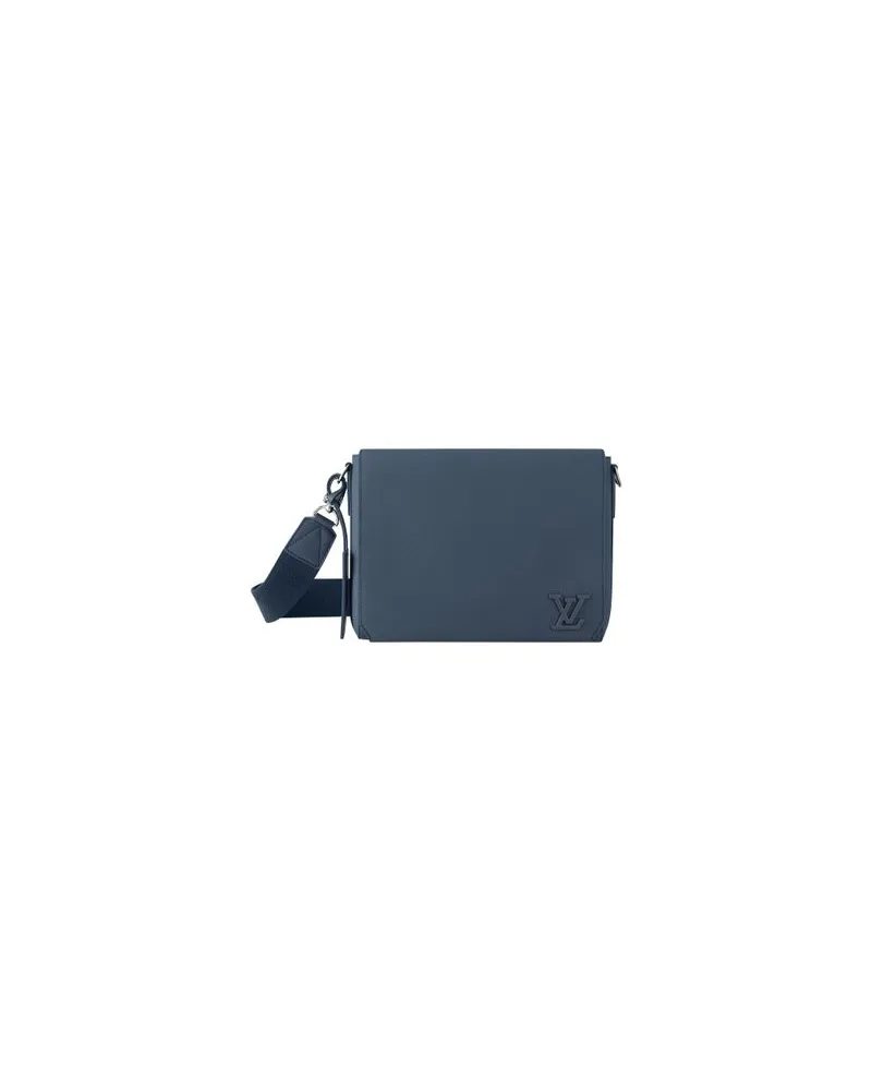 Louis Vuitton Gerader Mantel Blue