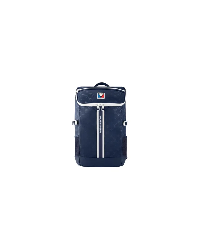 Louis Vuitton Gerader Mantel Blue