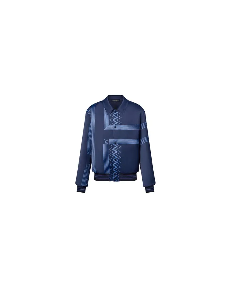 Louis Vuitton Gerader Mantel Blue