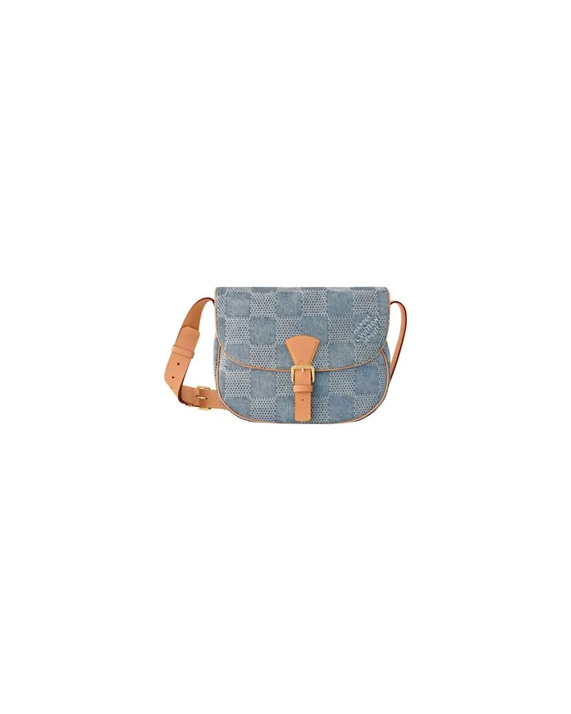 Louis Vuitton Gerader Mantel Blue