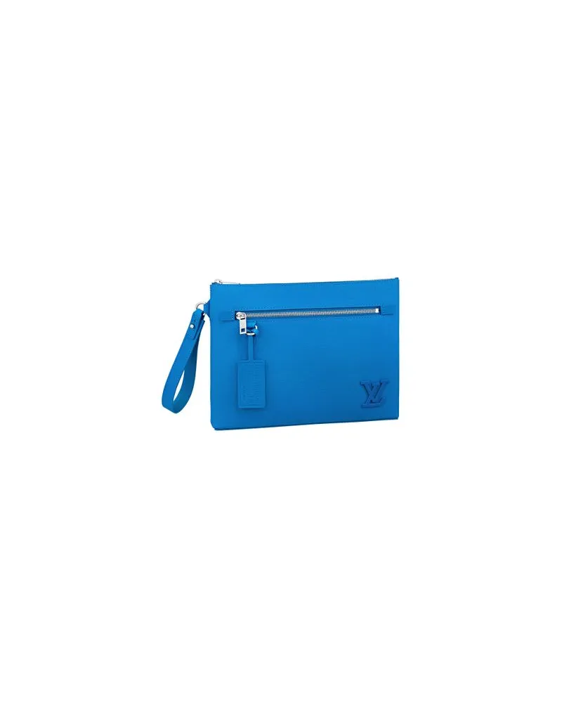 Louis Vuitton Gerader Mantel Blue