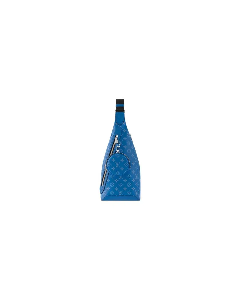 Louis Vuitton Gerader Mantel Blue