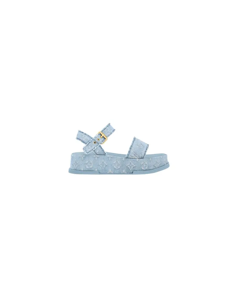 Louis Vuitton Gerader Mantel Blue