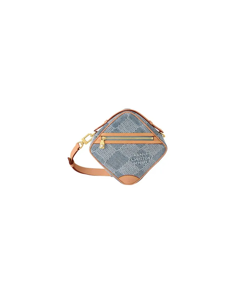 Louis Vuitton Gerader Mantel Blue