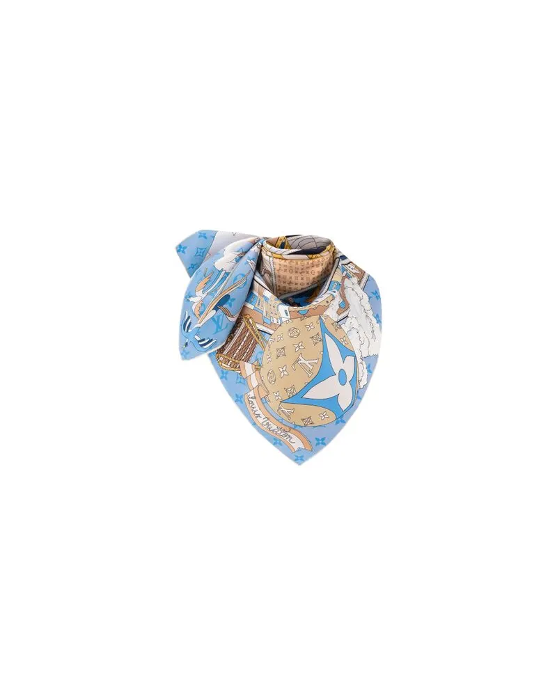Louis Vuitton Gerader Mantel Blue