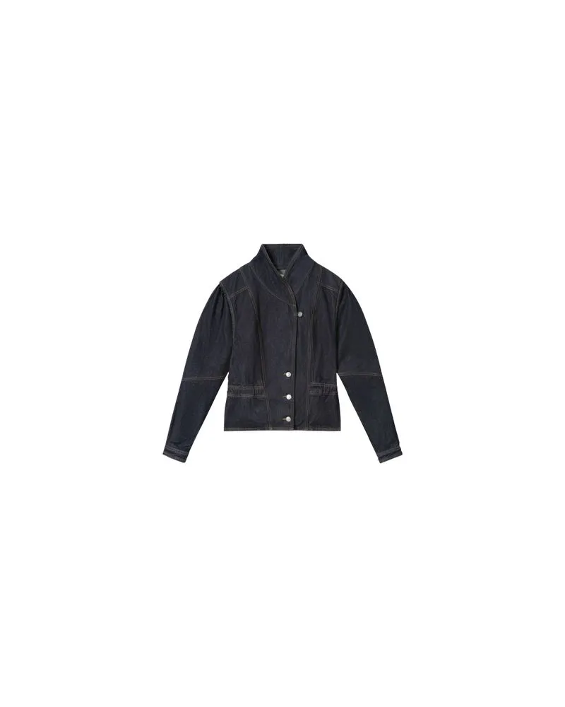 Louis Vuitton Gerader Mantel Blue