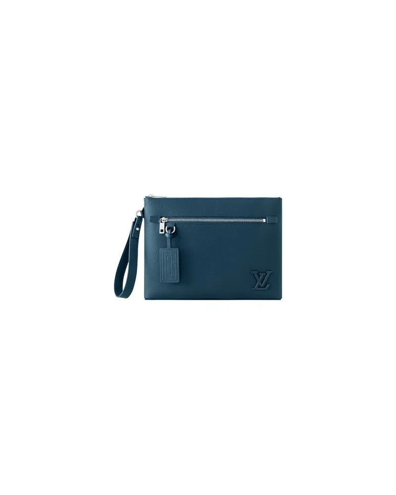 Louis Vuitton Gerader Mantel Blue