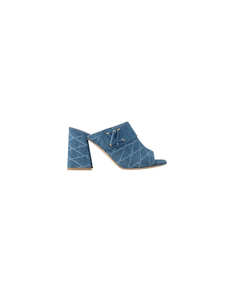 Louis Vuitton Gerader Mantel Blue