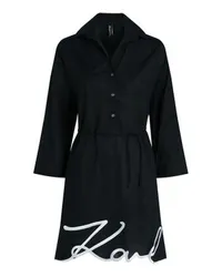 Karl Lagerfeld Karl Signature Strand-Hemdkleid Black