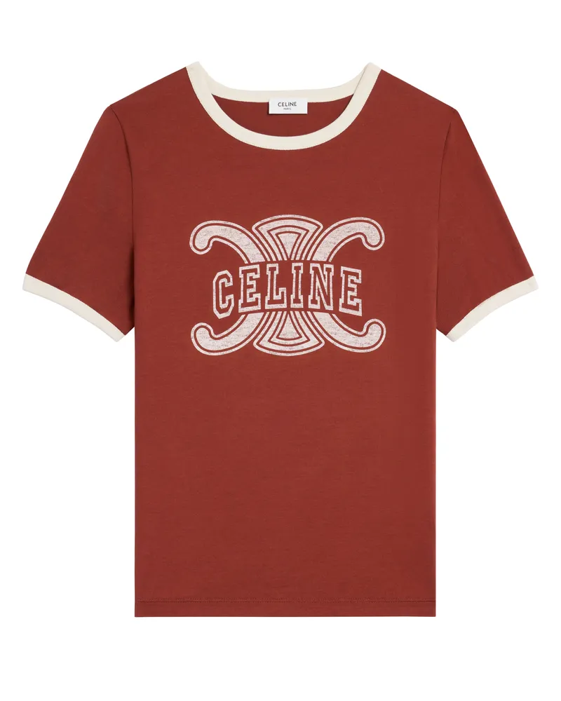 Celine T-shirt aus baumwolljersey im 70er-stil 