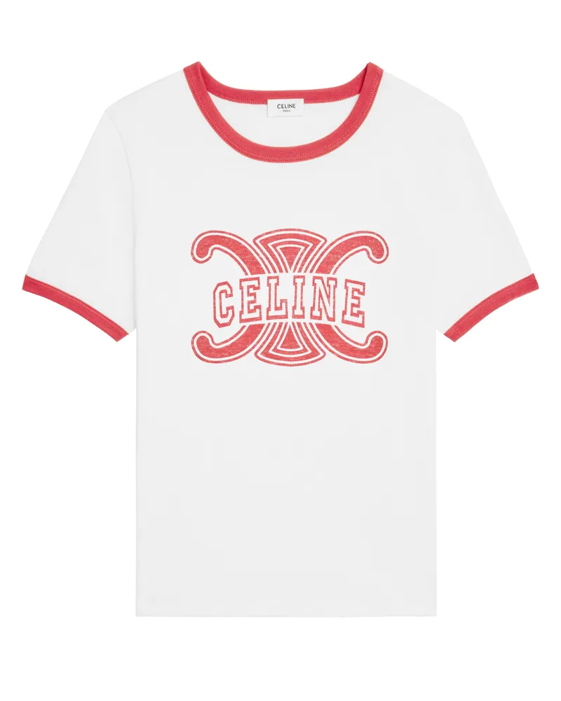 Celine T-shirt aus baumwolljersey im 70er-stil 