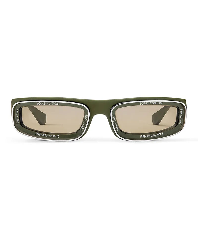 Louis Vuitton LV Super Vision Low Square Sonnenbrille Green