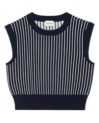 Claudie Pierlot Gestreifter Pullover ohne Ärme Blue