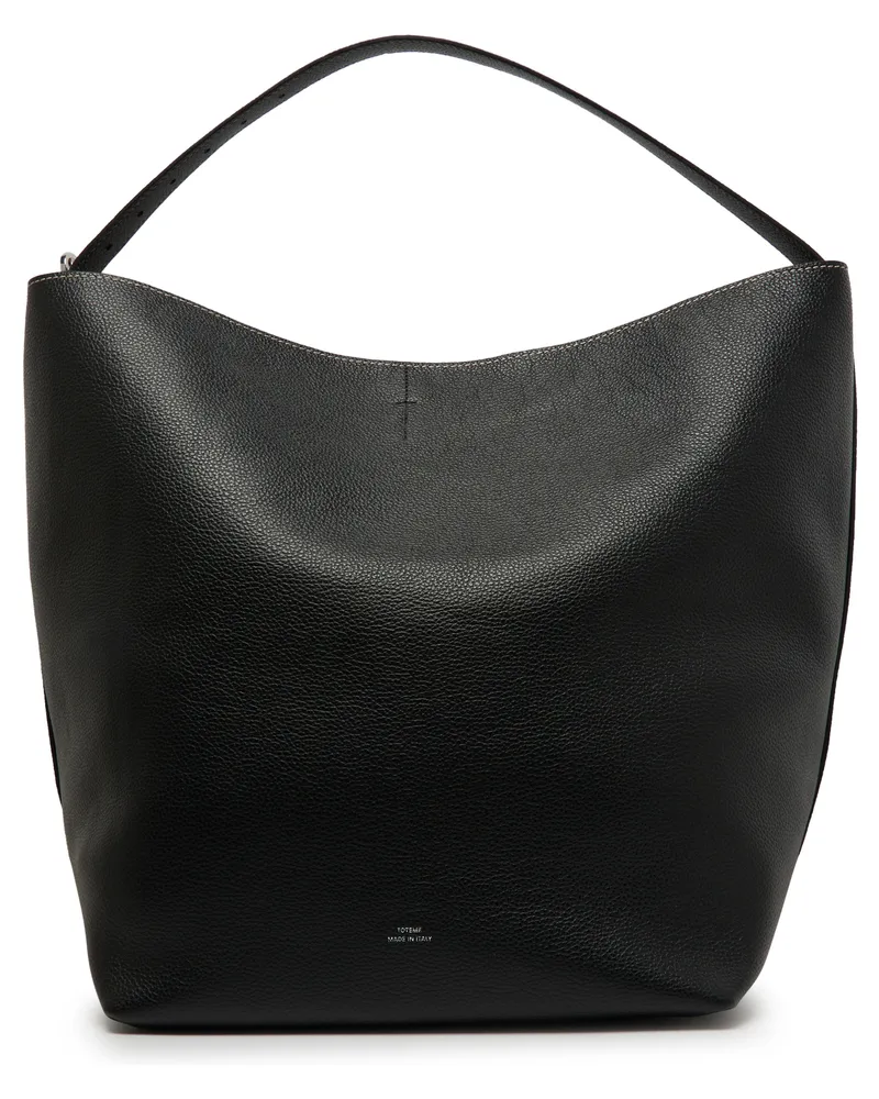 Totême Tragetasche aus genarbtem Leder mit Gürtel 