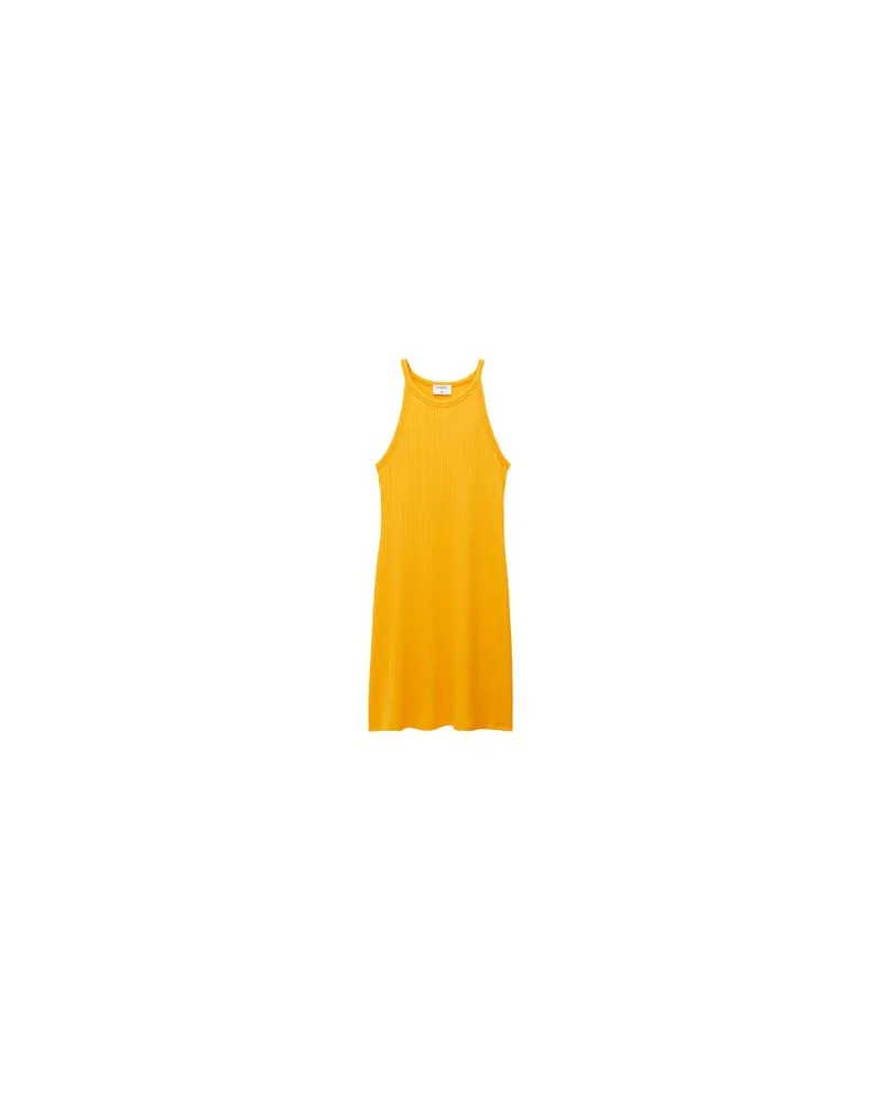 Filippa K Tanktop-Kleid mit Stehkragen Yellow