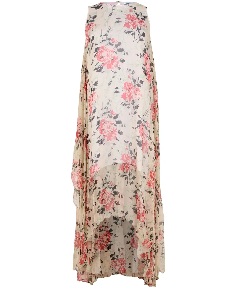 Loewe Asymmetrisches Kleid mit floralem Druck 