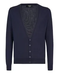 Fendi Cardigan mit V-Ausschnitt Blue