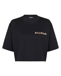 Balmain T-Shirt mit Logo Balmain Laminiert Black