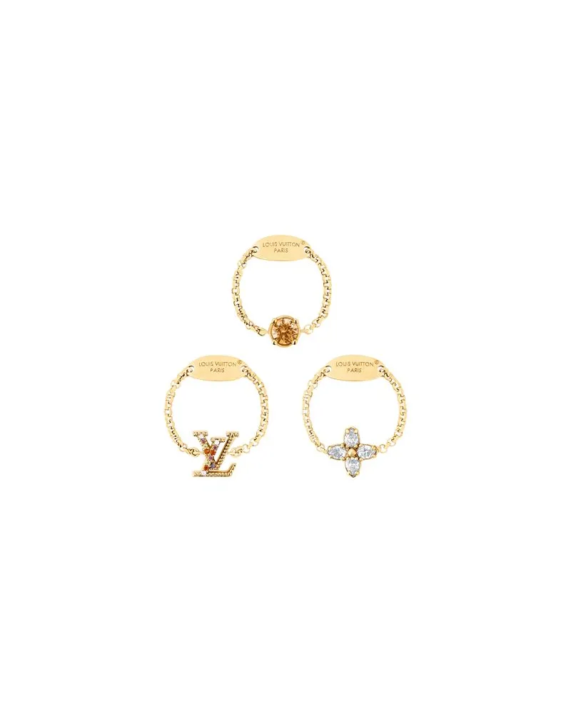 Louis Vuitton Lady LV Set aus drei Ringen Gold