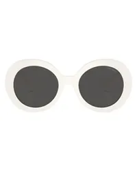 Miu Miu Runde Sonnenbrille MU 11YS White