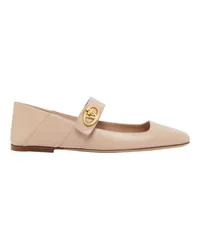 Valentino Garavani Ballerinas Vlogo Locker Beige