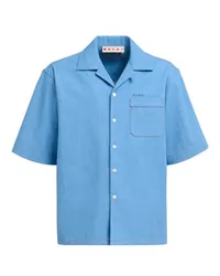 Marni Bowling-Shirt mit Marni-Flickenlogo Blue