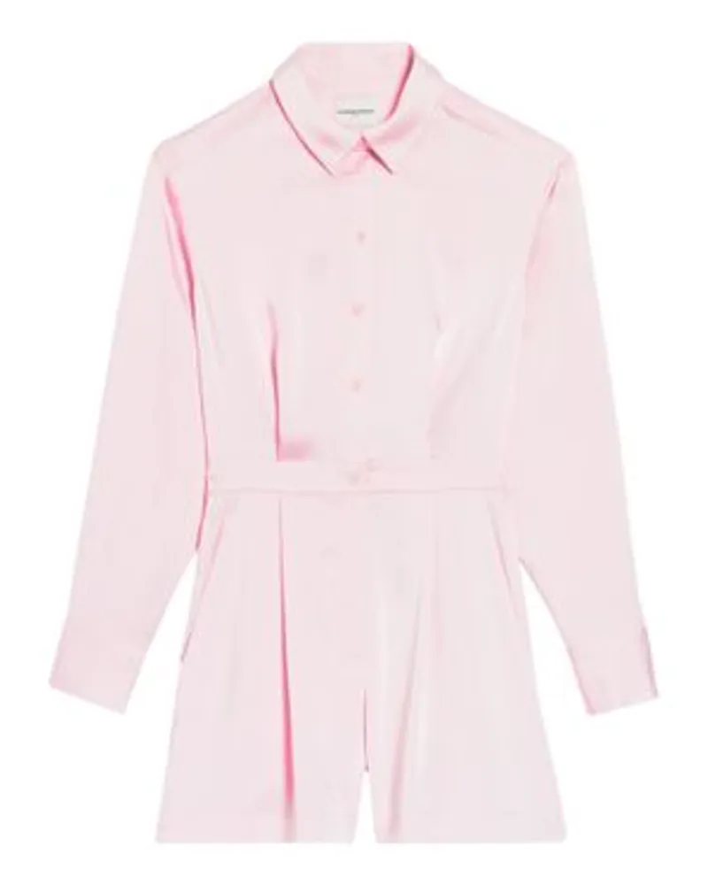 Claudie Pierlot Gesmokter Playsuit Pink