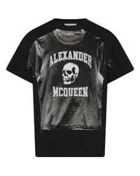 Alexander McQueen Logo-T-Shirt Silver