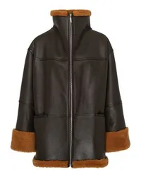 Totême Shearlingjacke Signature Brown