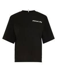 Moncler Kurzarm-T-Shirt mit Logo Black