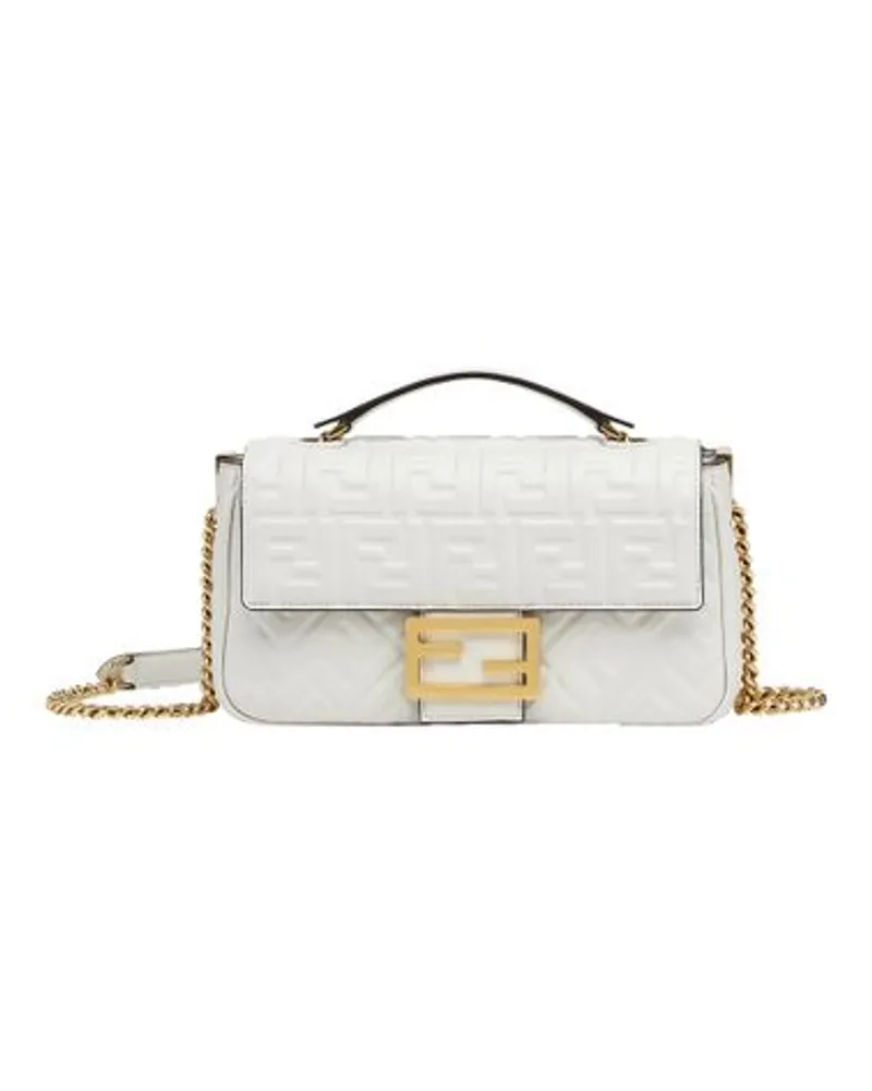 Fendi Midi Baguette  Tasche White