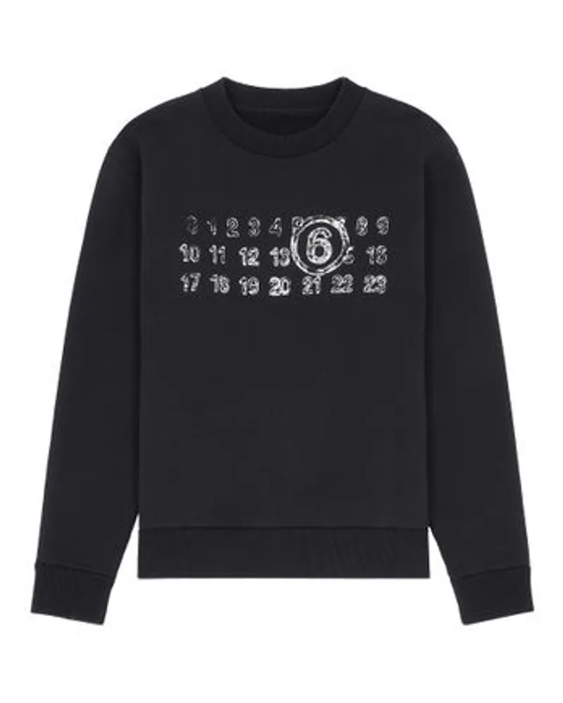 Maison Margiela Bedrucktes Sweatshirt Black