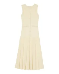 Sandro Midi-Strickkleid White