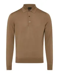 Tom Ford Langärmeliges Poloshirt Beige