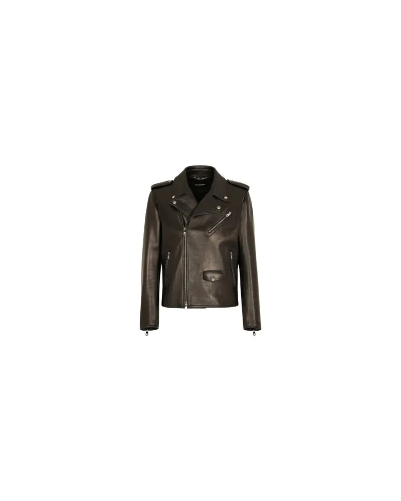 Dolce & Gabbana Biker-Jacke Black