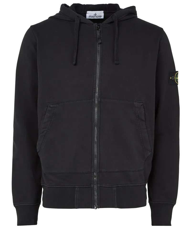 Stone Island Hoodie mit Logoaufnäher 