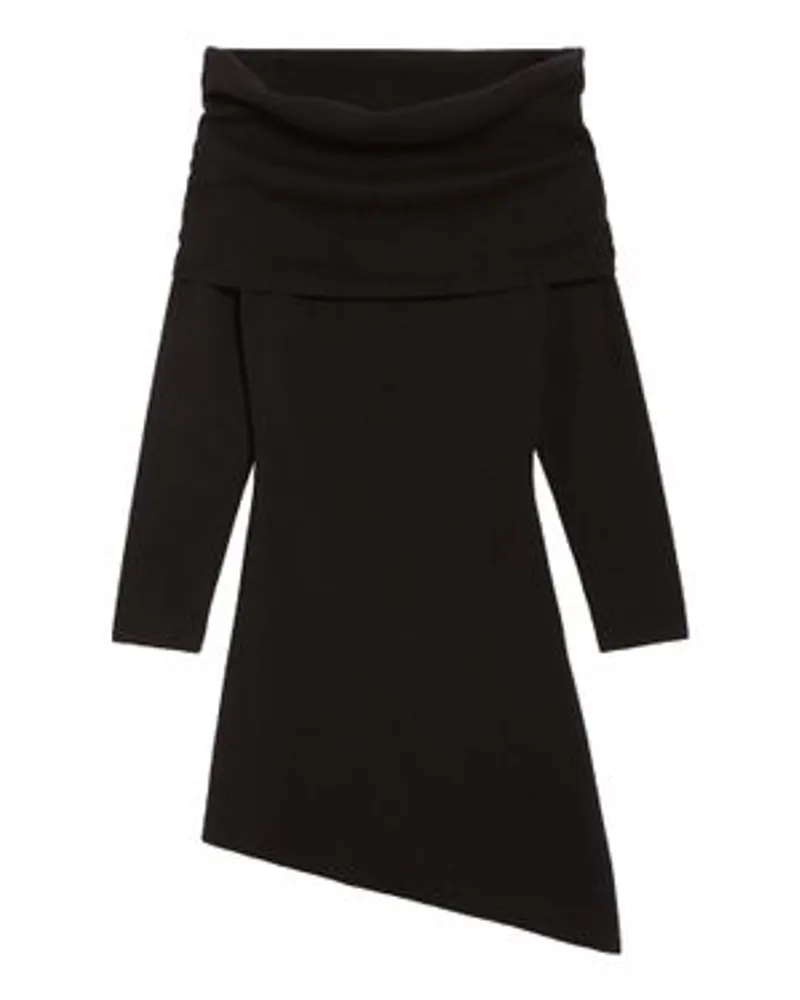 Claudie Pierlot Asymmetrisches Strickkleid Black