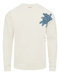 Orlebar Brown Sweatshirt Stevenson Print Embroidery Palm Beige