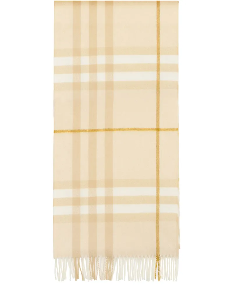 Burberry Schal aus Kaschmir mit Check-Karomuster White